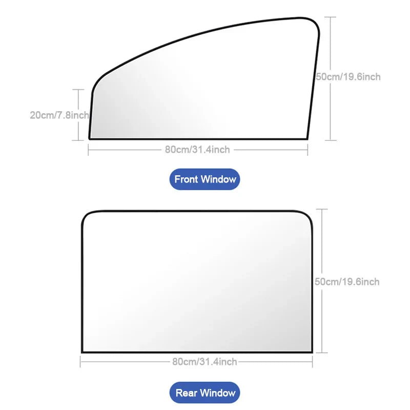 Universal Car Side Window Sunshades- 100% UV Block with Rearview Gap & Window-Operable Design