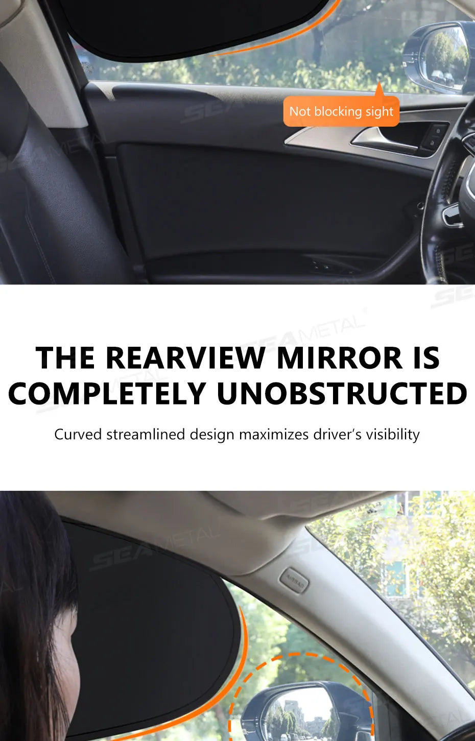 Glare Reduction & Skin Protection Electrostatic Car Window UV Blocking Sun Shade