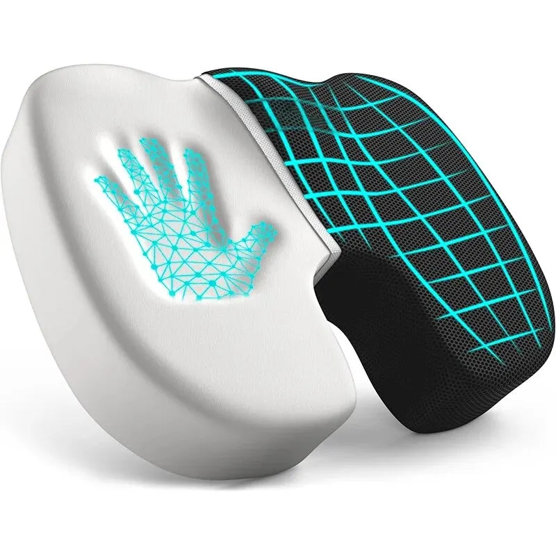 Ergonomic Dual-Layer Memory Foam + Cooling Gel Tailbone Pressure Relief Cushion