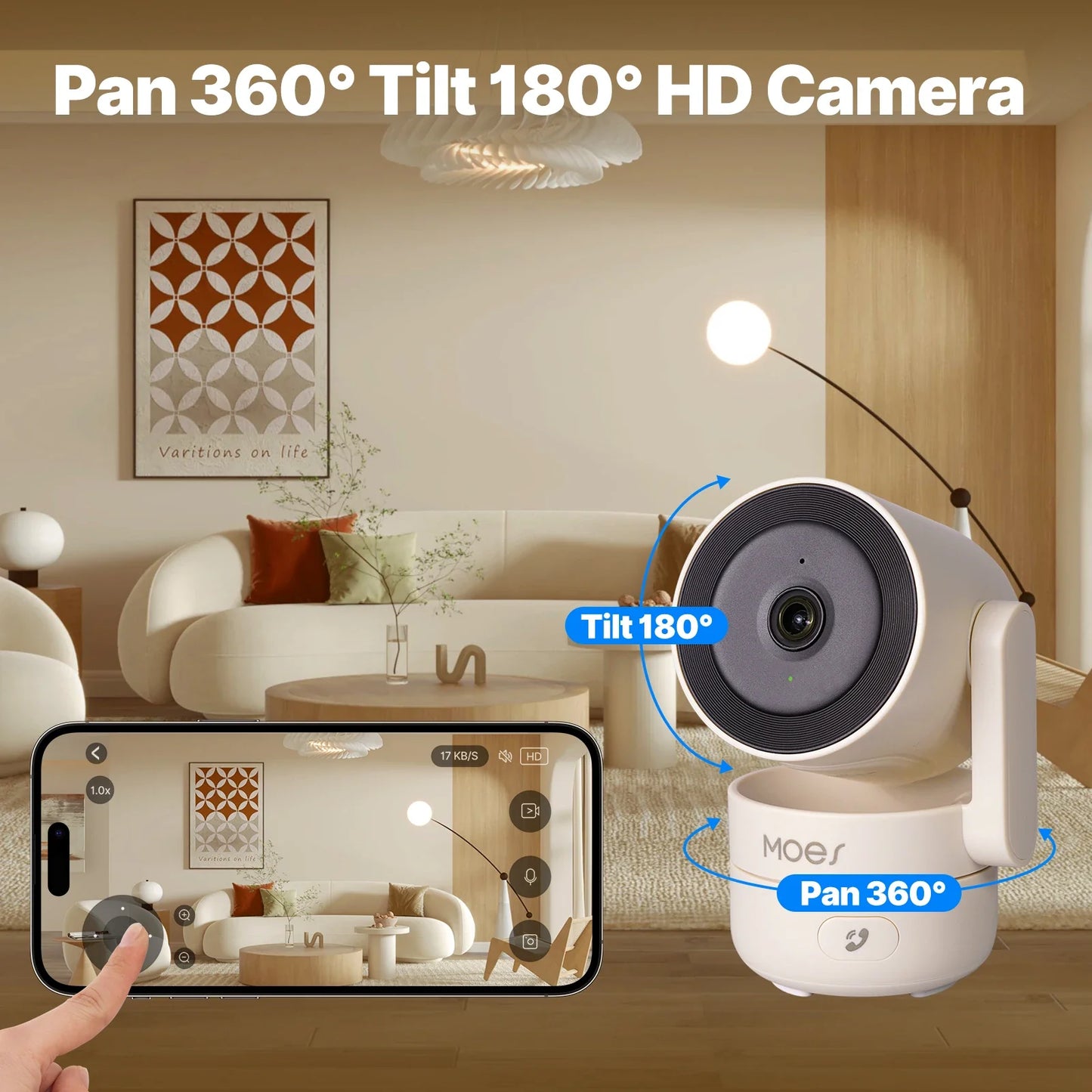 HD 4MP WiFi Night Vision Sound & Motion Detection Smart Security Camera