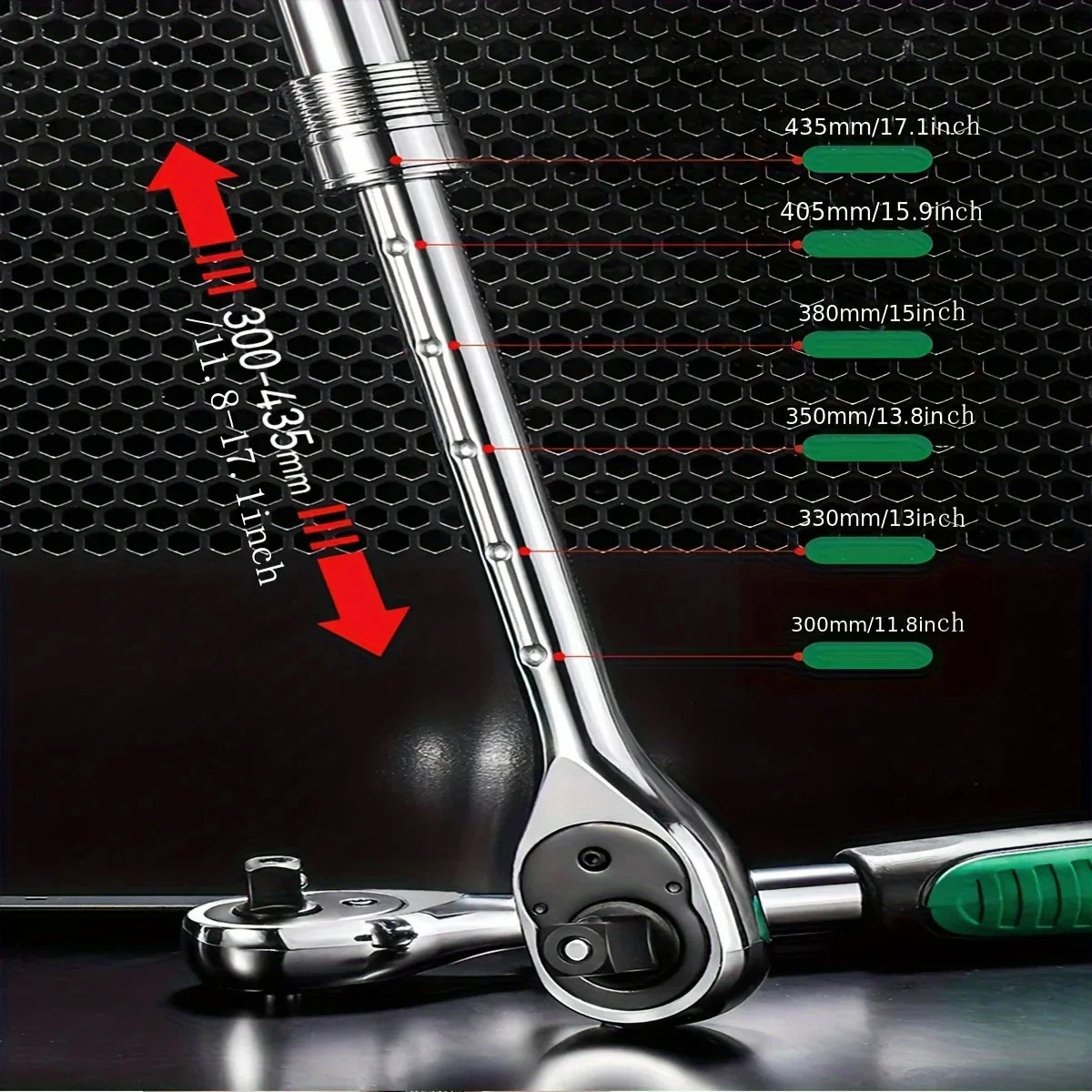 Telescopic Ratchet Wrench Set – Dual Direction with Adjustable Handle