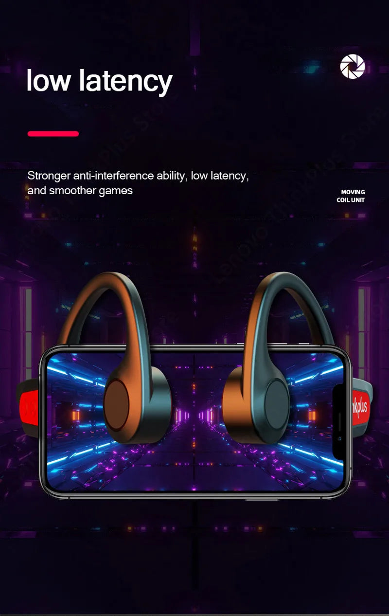 Lenovo X4 Wireless Bone Conduction HiFi-Sound Low Latency Headphones