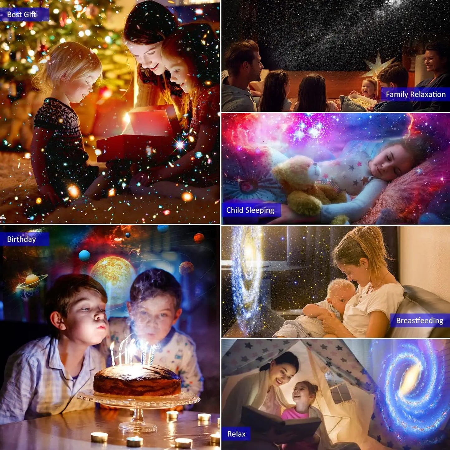 4K HD Ultra-Clear Imaging 12 in 1 Planetarium Galaxy Projector