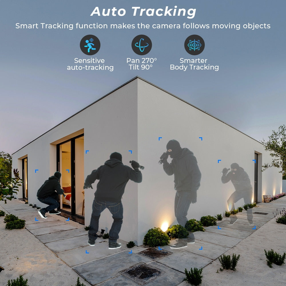 PTZ 4K HD Dual Lens/ Dual Screen Wifi Ai Smart Camera