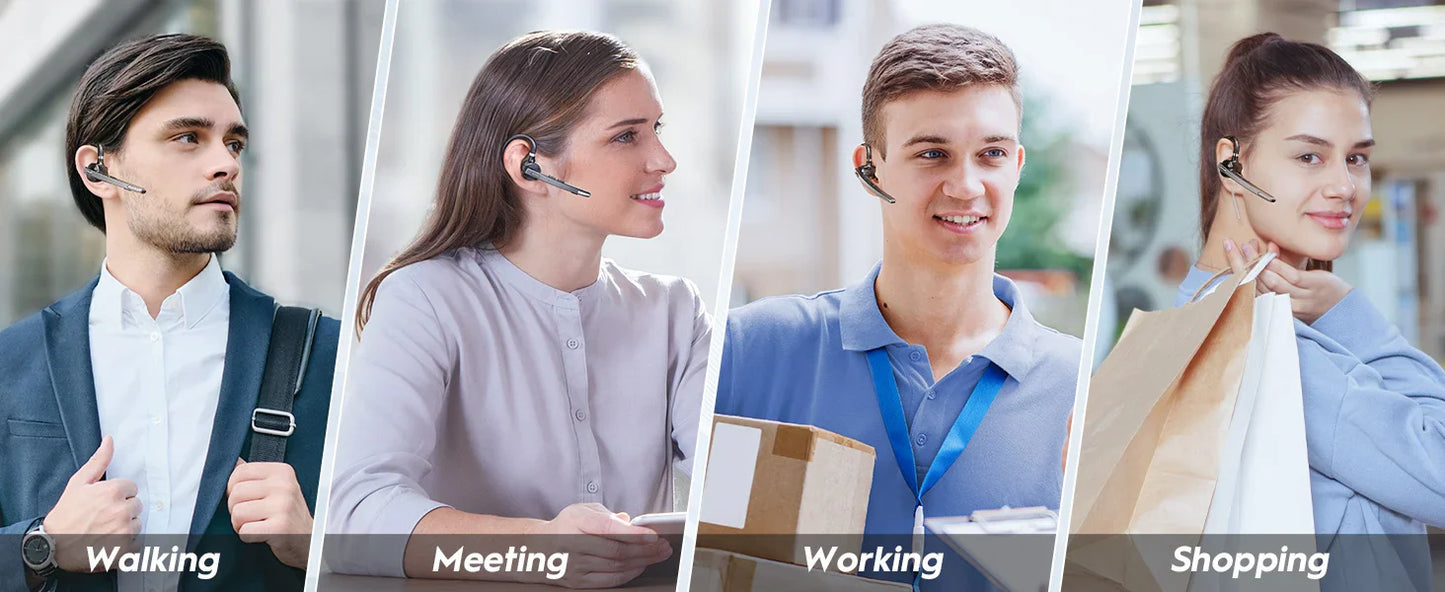 Bee M53 Dual-Mic Noise Cancelling Hi-Fi Audio Lightweight Headset with Charging Case