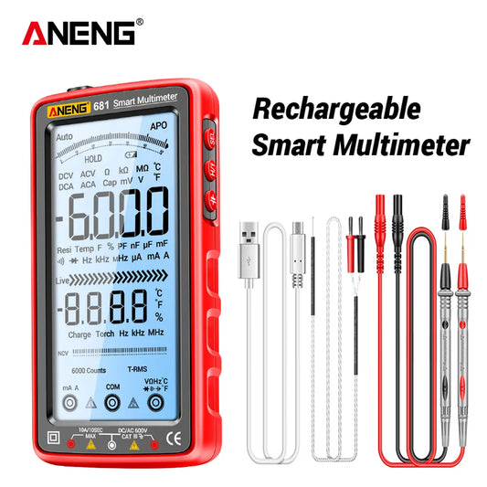 Professional Rechargeable Non-contact LCD Screen Digital Multimeter