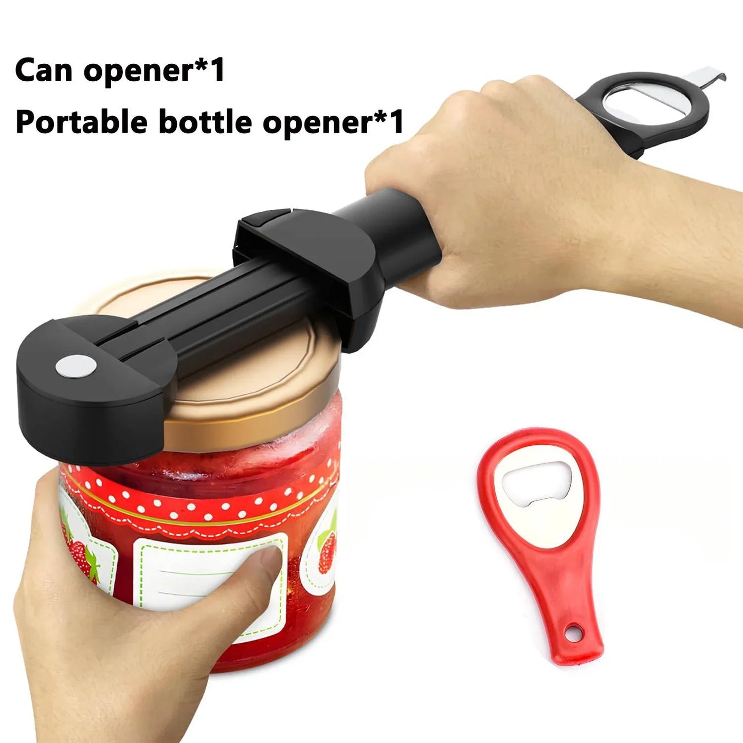 SeniorComfort No-Strain Adjustable Multifunctional Can/Bottle/Jar Opener