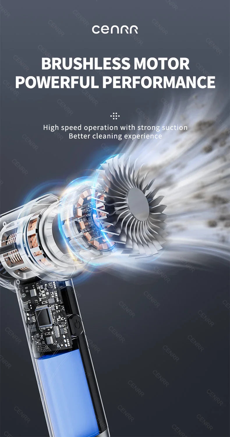 CENRR Powerful Handheld Wireless Dual Cleaning Functions Vacuum Cleaner