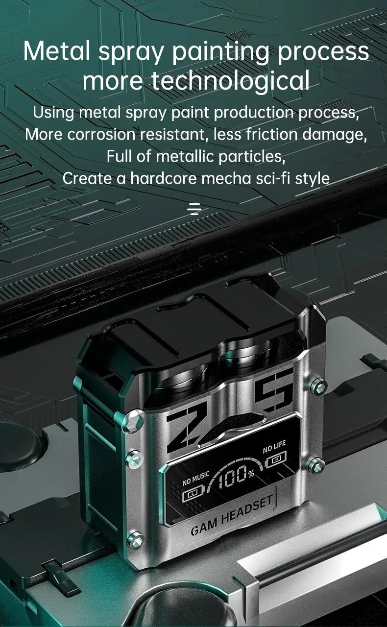 M25 TWS Hi-Fi Stereo & Noise Reduction HD Call Earphones with LED Self-Charging Case