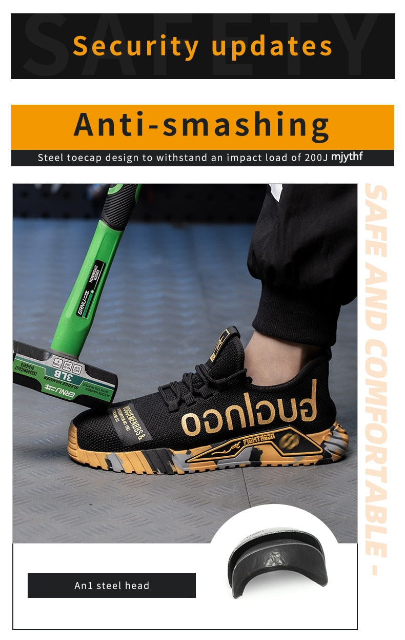 Indestructible Puncture & Smashing Proof Work Safety Shoes