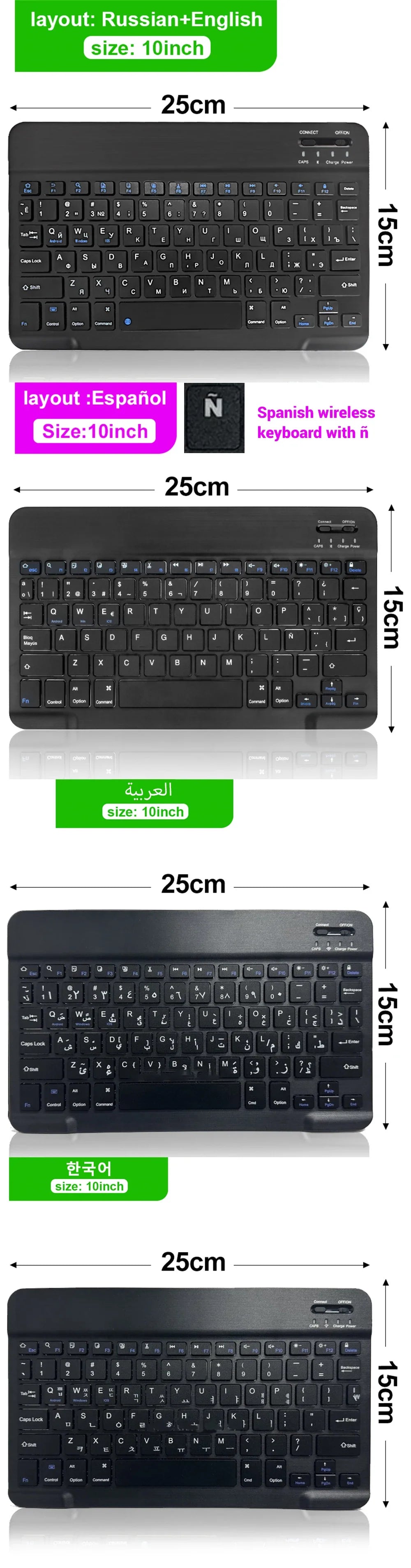 Compact Bluetooth Wireless Ultra-Quiet Keyboard & Mouse For IOS / Android /  Windows