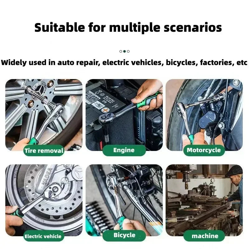 Telescopic Ratchet Wrench Set – Dual Direction with Adjustable Handle