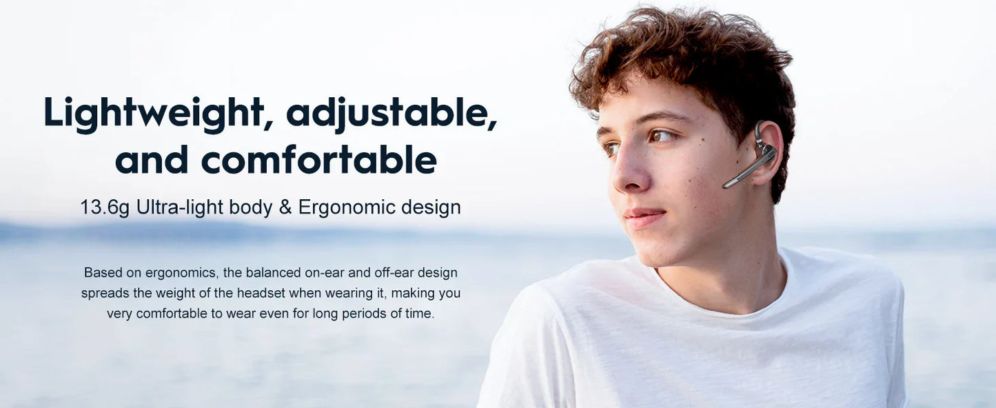 Bee M53 Dual-Mic Noise Cancelling Hi-Fi Audio Lightweight Headset with Charging Case