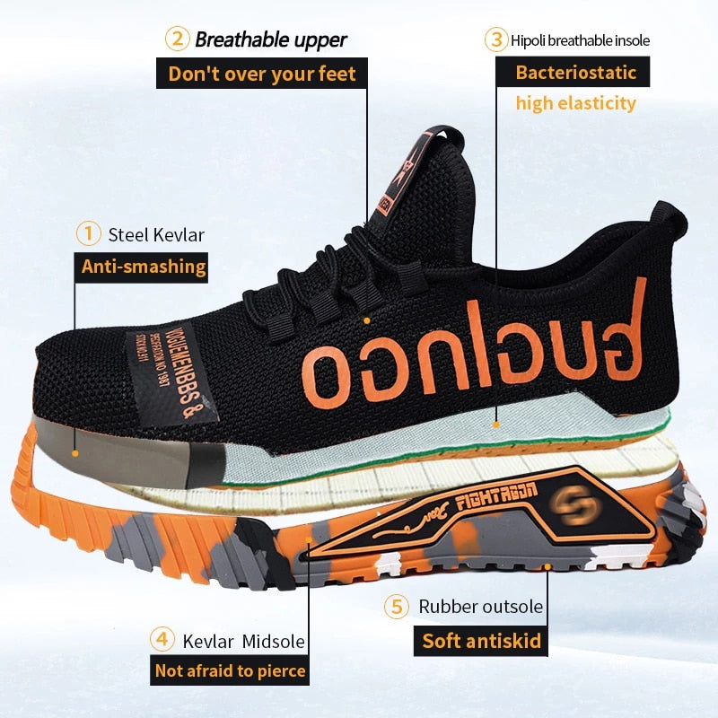Indestructible Puncture & Smashing Proof Work Safety Shoes