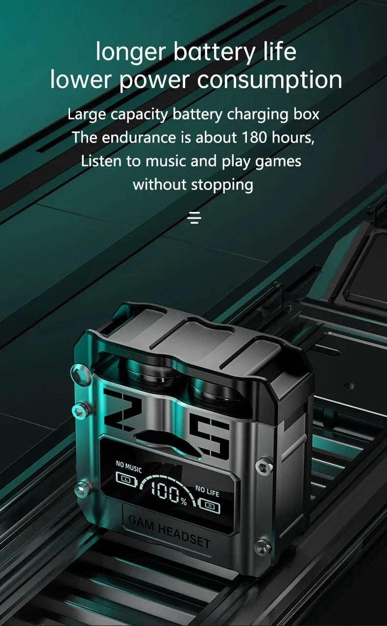 M25 TWS Hi-Fi Stereo & Noise Reduction HD Call Earphones with LED Self-Charging Case