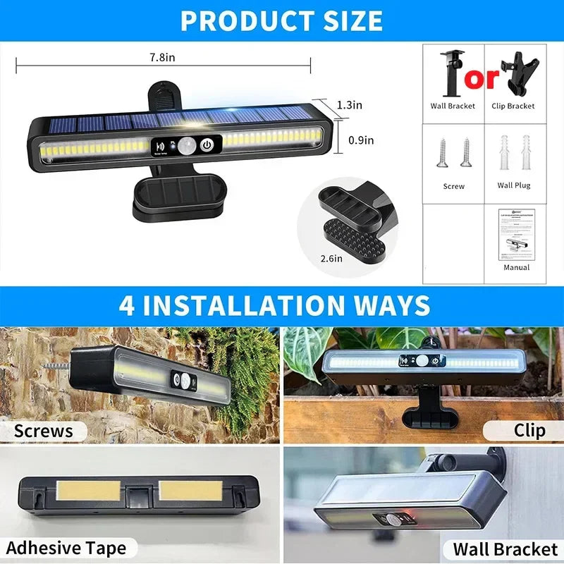 Clip On Waterproof 36 LEDs Solar Motion Security Lights