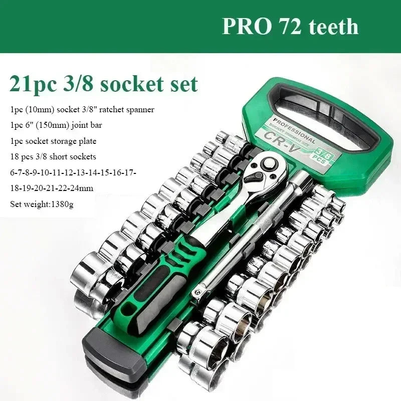 Telescopic Ratchet Wrench Set – Dual Direction with Adjustable Handle