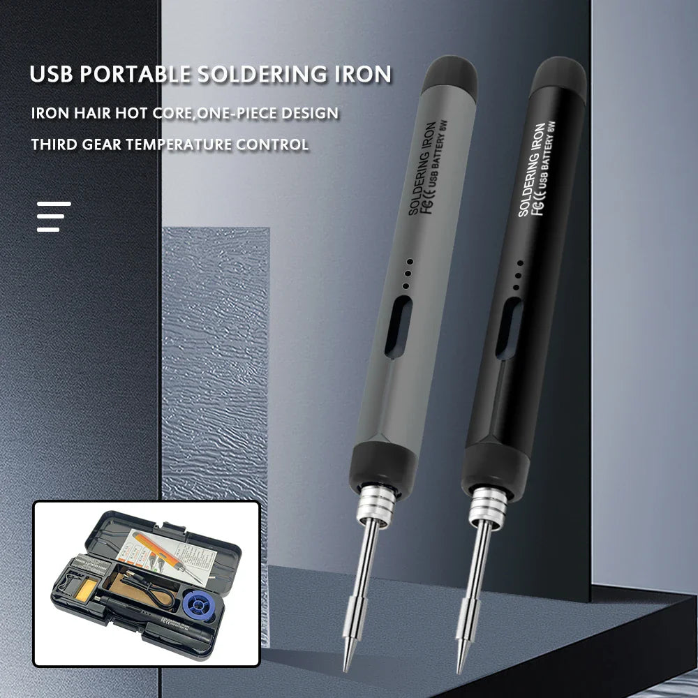 Wireless Fast Charging Electric Soldering Kit With Smart LED Digital Display