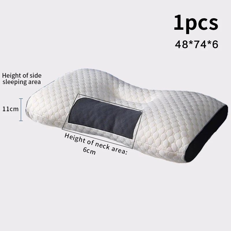 Cervical Support Orthopedic Neck Pillow with 3D Massage & Antibacterial Breathable Mesh