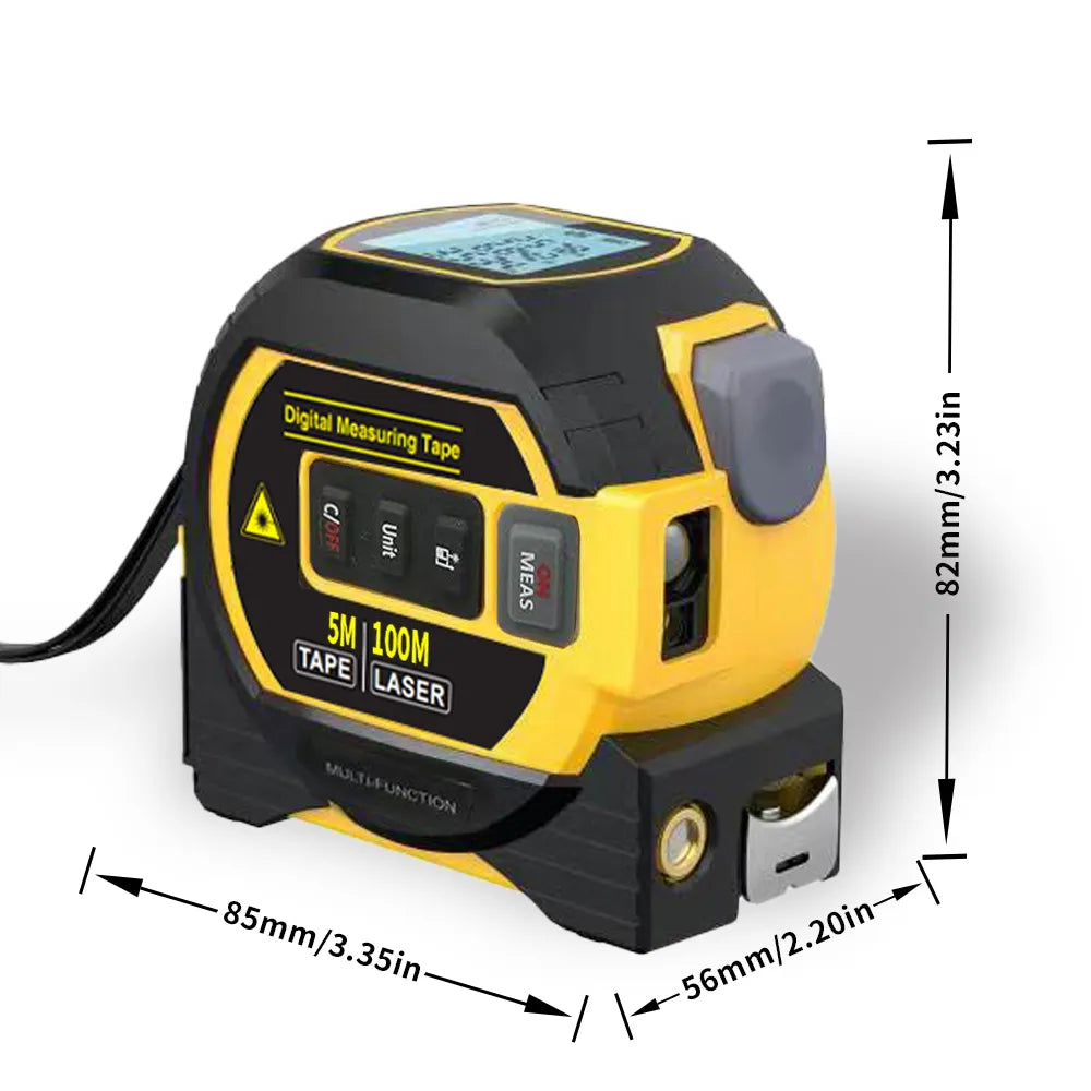 Digital 3 In 1 Smart High Precision LCD Laser Rangefinder Distance Meter