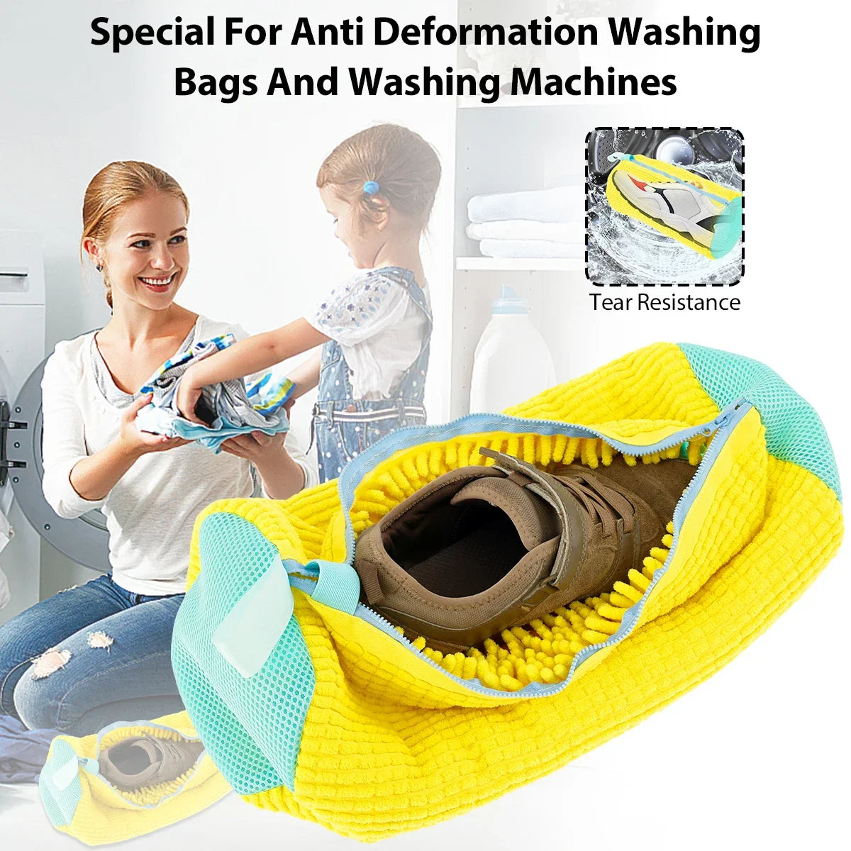 Fluffy & Padded Machine Friendly Laundry Shoes Protector