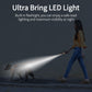 NightGlow™ Illuminated Retractable Dog Leash With LED Flashlight & RGB Ring