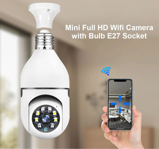 Smart AI Wireless Night Vision HD Wifi Surveillance Camera for E27 Light Bulb Socket