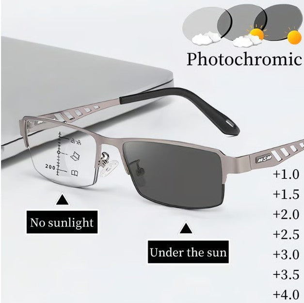 Ultra-Light Photochromic Crystal-Clear Vision Reading Glasses