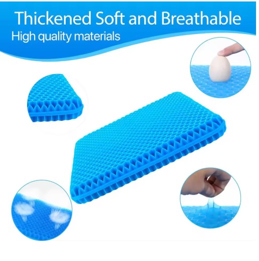 Ergonomic Shock-Absorbing Pressure Relief All-Day Comfort Gel Honeycomb Cushion
