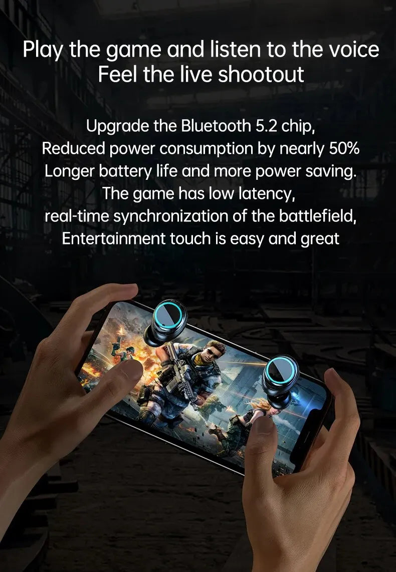 M25 TWS Hi-Fi Stereo & Noise Reduction HD Call Earphones with LED Self-Charging Case