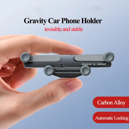 Carbon Alloy 360 Degree Invisible Gravity Car Phone Mount