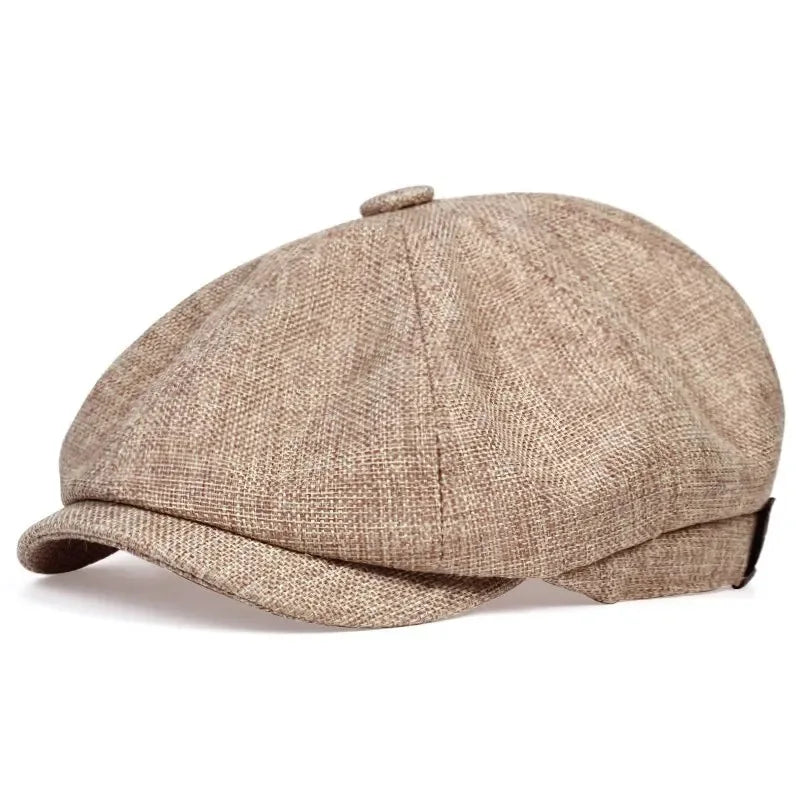 Retro Gatsby Style Classic 8-Panel Design Premium Twill Cotton Fabric Newsboy Cap