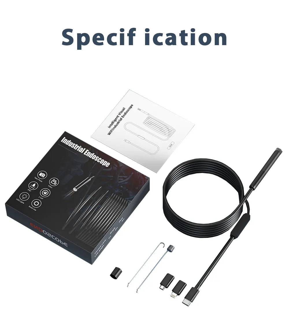 2MP HD Single/Dual Lens Waterproof Endoscope Camera for Android / Apple