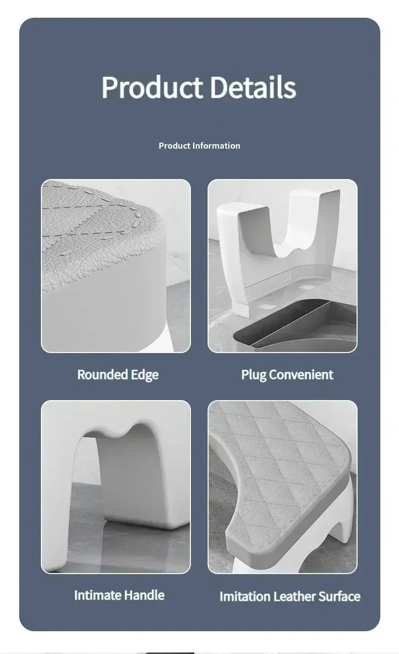 HealthBoost Toilet Aid Stool – Promotes Natural Posture for Strain-free Bathroom Visits