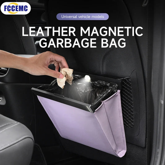 Car Leak-proof Magnetic Garbage Bag With LED Light
