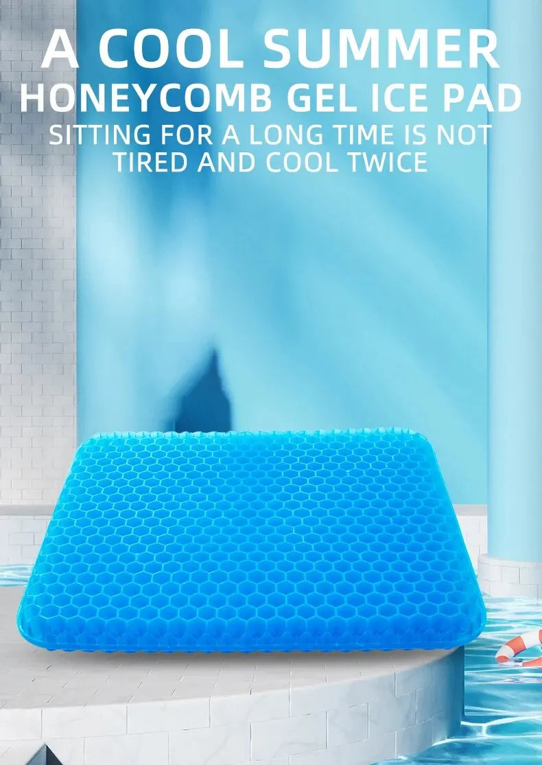Ergonomic Shock-Absorbing Pressure Relief All-Day Comfort Gel Honeycomb Cushion