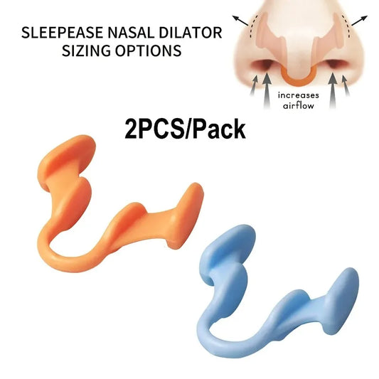 Airflow Dilator 2-Pack – Soft Silicone Anti-Snoring Nose Clip