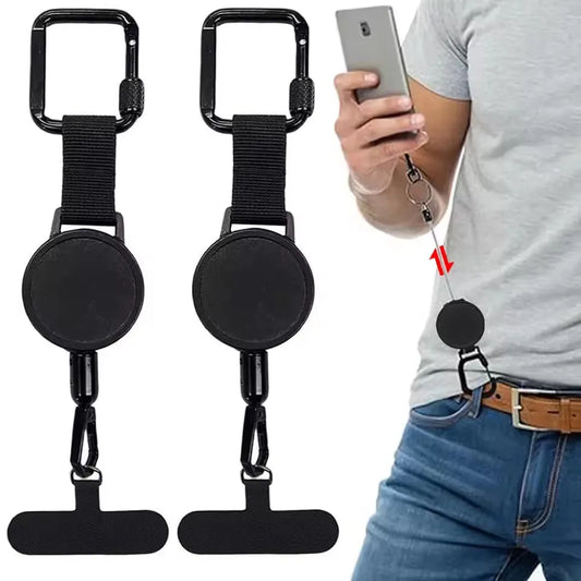 DropGuard Retractable Anti-Drop & Loss Carabiner Clip Attachment Phone Holder