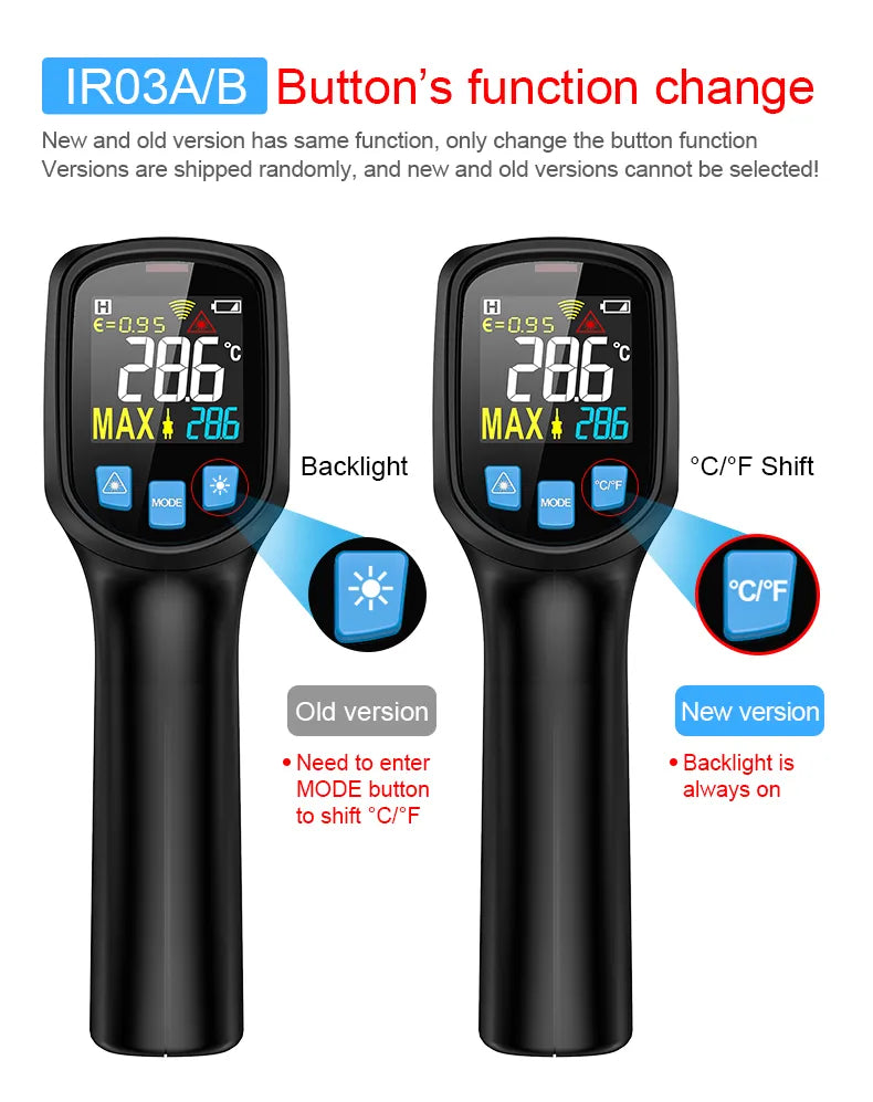 Digital Infrared Non-contact High Precision Laser Thermometer