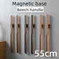 wooden 21.65 IN Long Handle Shoehorn With Magnetic Base