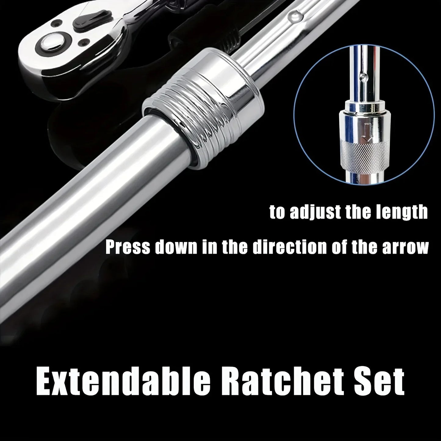 Telescopic Ratchet Wrench Set – Dual Direction with Adjustable Handle