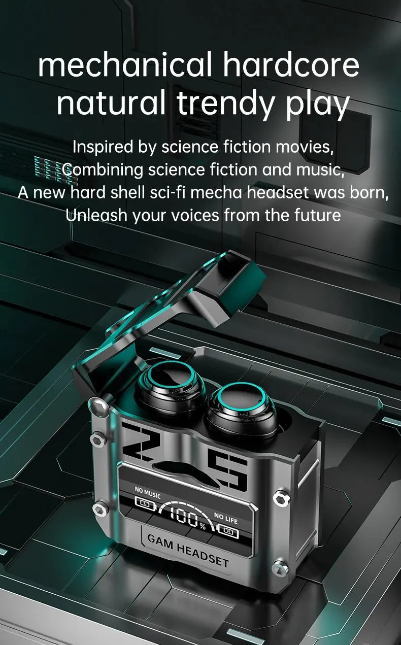 M25 TWS Hi-Fi Stereo & Noise Reduction HD Call Earphones with LED Self-Charging Case