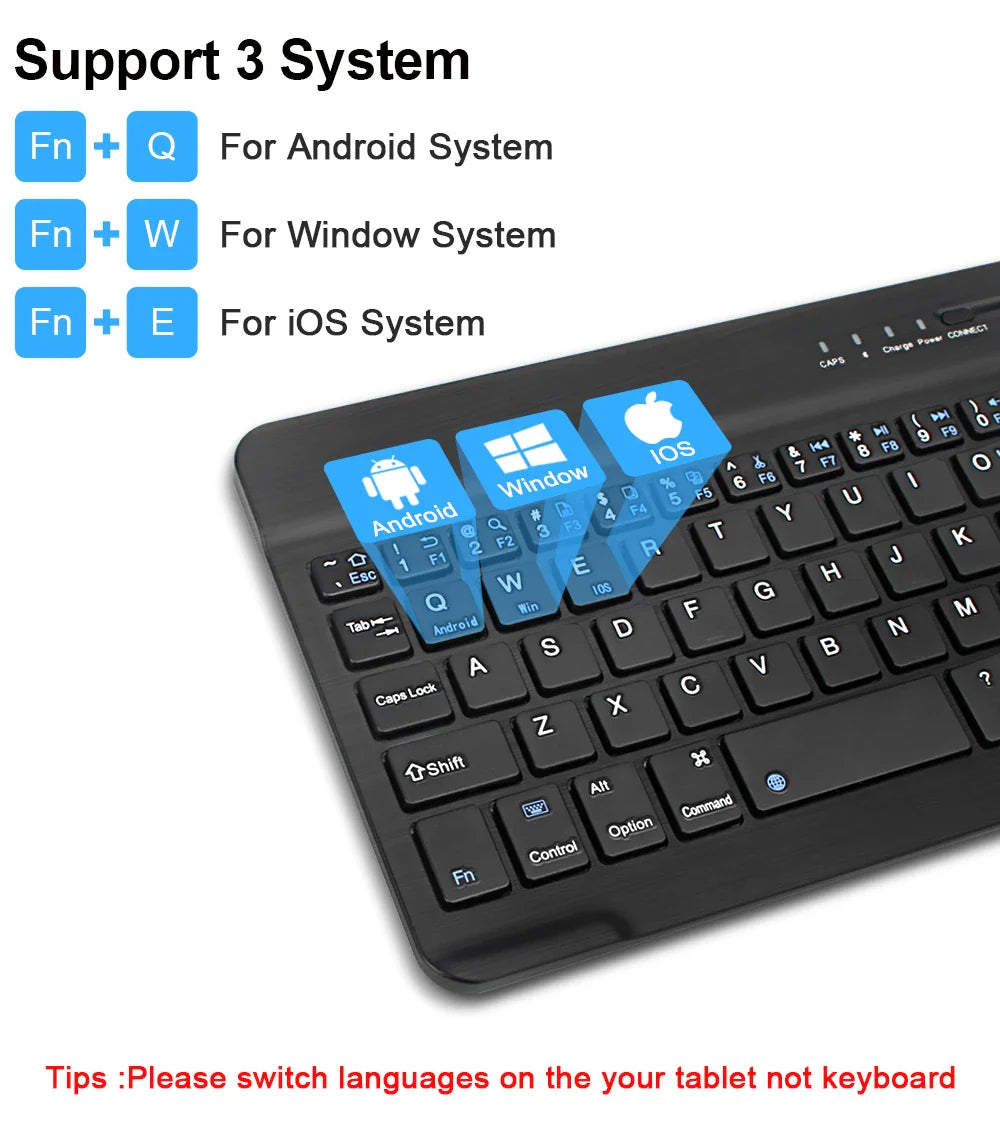 Compact Bluetooth Wireless Ultra-Quiet Keyboard & Mouse For IOS / Android /  Windows