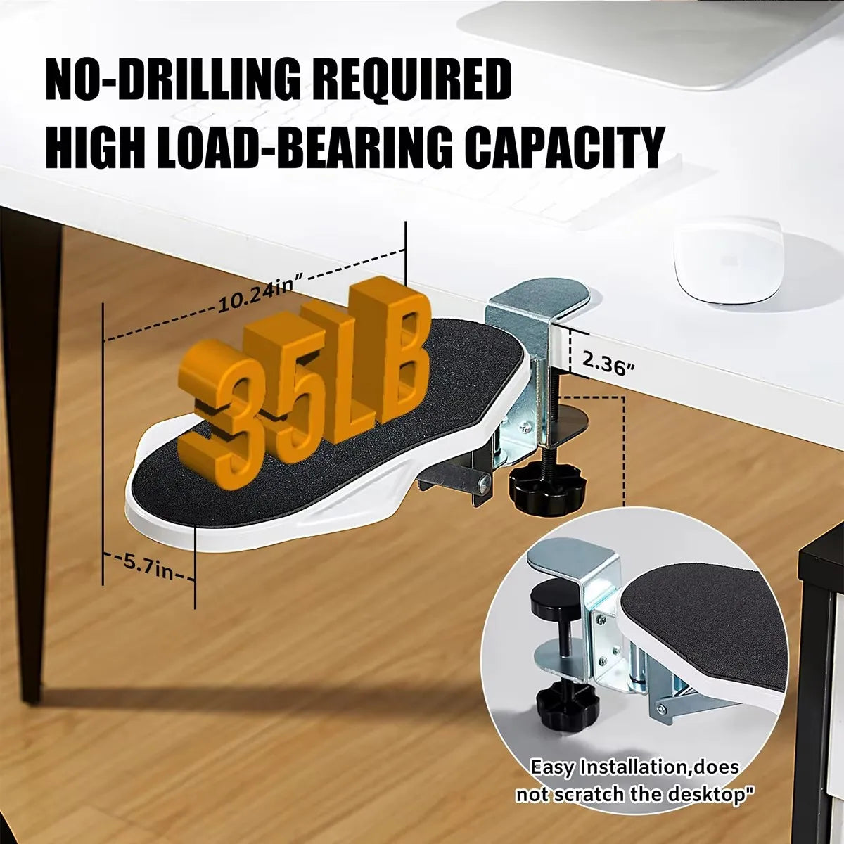 ArmEase Ergonomic Rotating Desk Arm & Wrist Rest Healthy Posture Support Pad