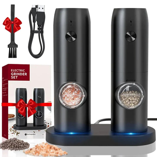Automatic Rechargeable Salt & Pepper Grinder With LED Light