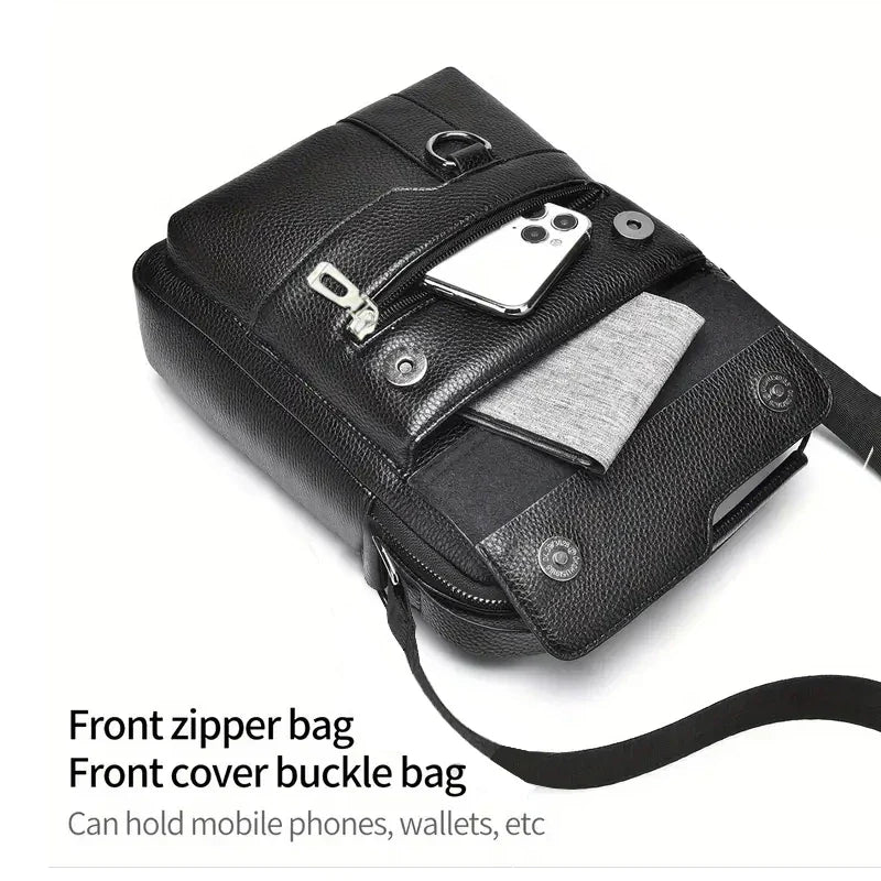 Vintage Textured Messenger Bag – Lightweight Compact & Practical