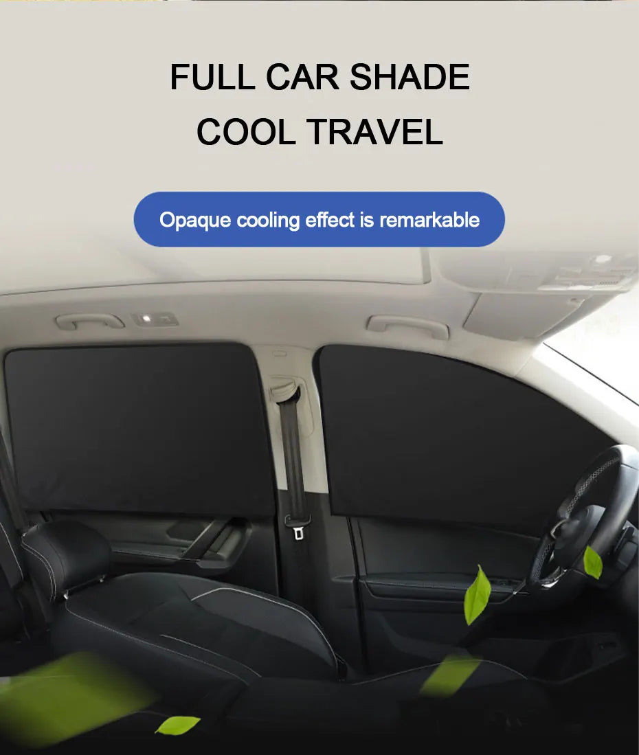 Universal Car Side Window Sunshades- 100% UV Block with Rearview Gap & Window-Operable Design