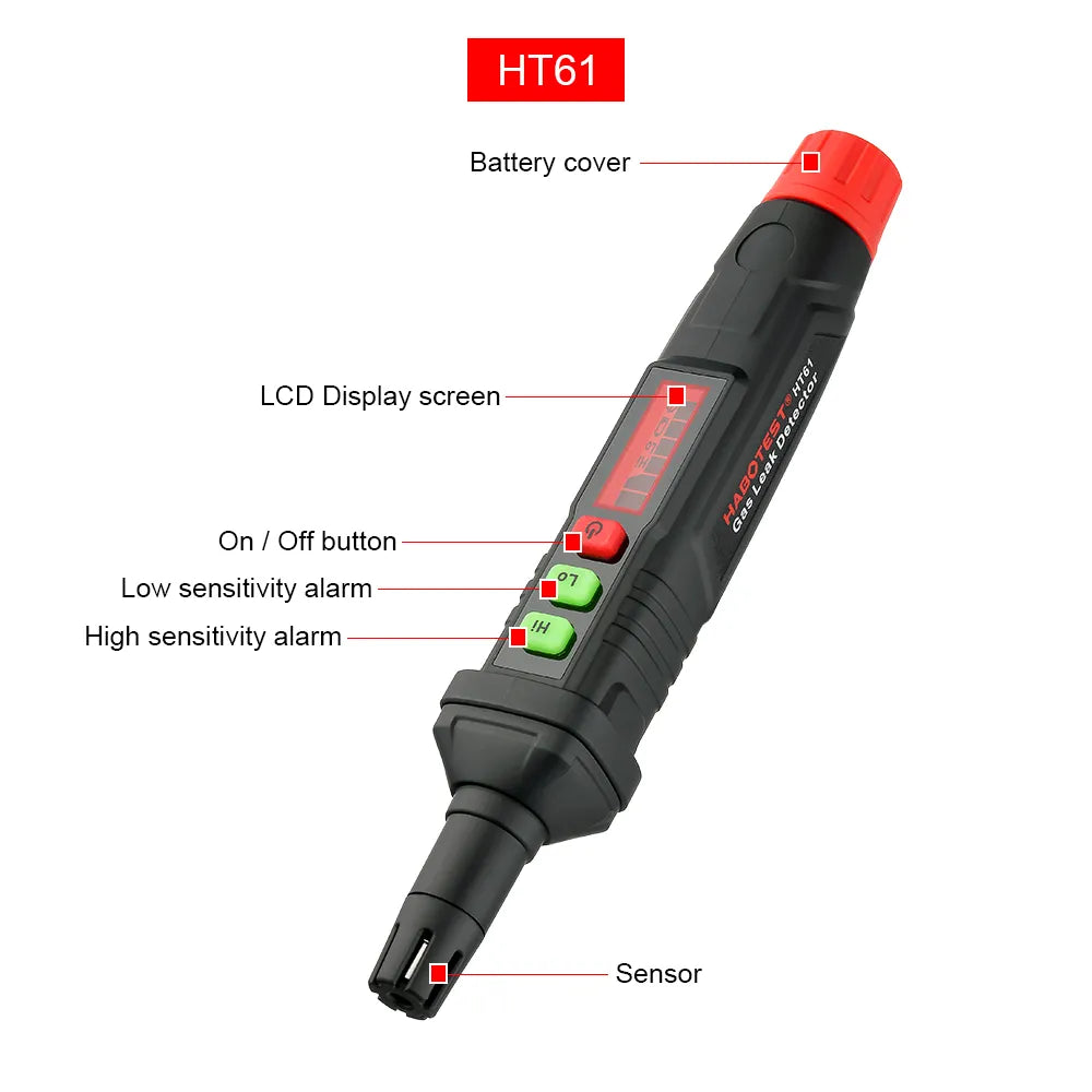 HT61 Sound & Screen Flammable Gases Leak Detector