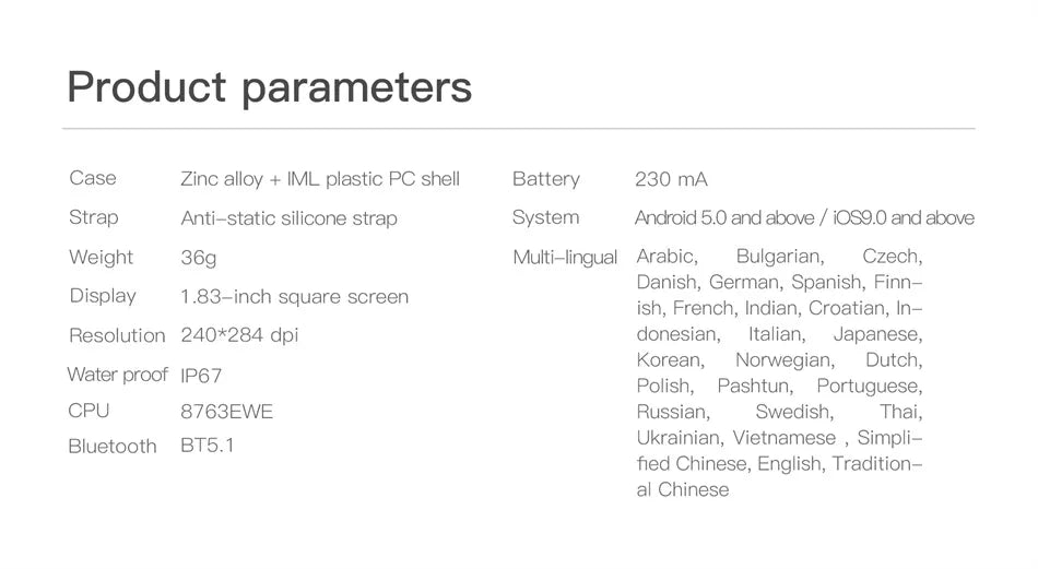 Bluetooth Health Monitoring Smartwatch For Men And Women