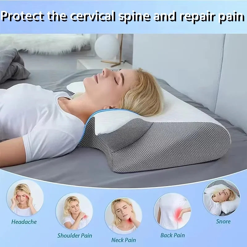 Cervical Support Orthopedic 2-in-1 Memory Foam Neck & Shoulder Pressure Relief Pillow